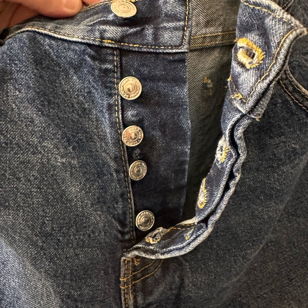 Zara Men's Relaxed Dark Blue Denim Jeans - Picture 3 of 4
